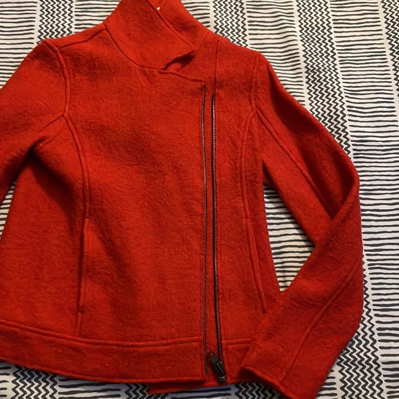 Tahari moto zip up burnt orange jacket XS - Picture 7 of 10